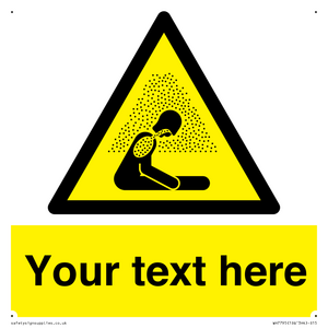 Custom warning asphyxiating atmosphere